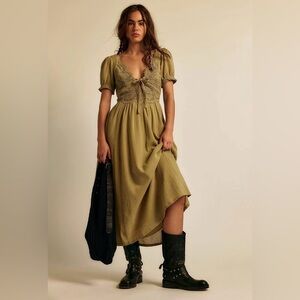 Free People All You Need Is Lace Midi Dress